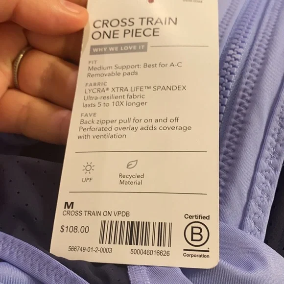 Athleta Cross Train One Piece Swimsuit XL - Picture 5 of 7